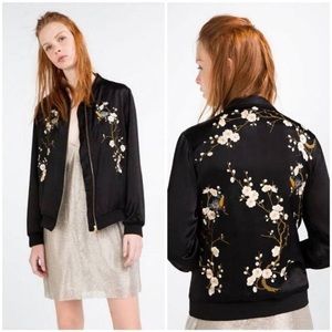 ZARA Woman Collection Japanese Embroidered Kimono Jacket